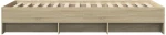 vidaXL Σκελετός Κρεβατιού Sonoma Δρυς 80 x 200 cm Επεξεργασμένο Ξύλο