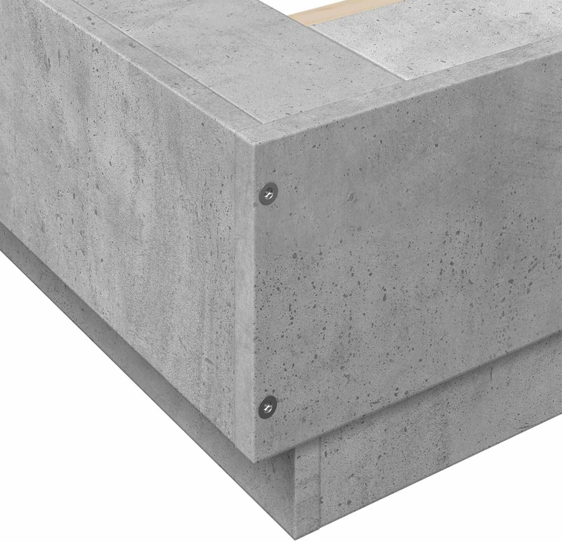 vidaXL Κρεβάτι δαπέδου Γκρι Σκυροδέματος 80 x 210 cm