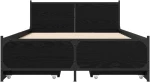 vidaXL Κρεβάτι με Κεφαλάρι Μαύρη Δρυς 80 x 200 cm Επεξεργασμένο Ξύλο