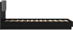 vidaXL Κρεβάτι με Κεφαλάρι Μαύρη Δρυς 80 x 200 cm Επεξεργασμένο Ξύλο