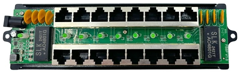 Conexpro POE-PAN8-GBM, passive Gigabit PoE metal panel, 8 ports