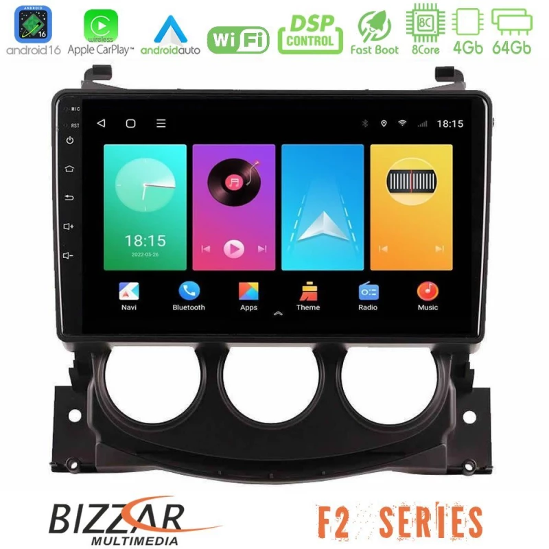 Bizzar F2 Series 8Core Android16 4+64GB  Nissan 370Z 2009-2013 Navigation Multimedia Tablet 9"