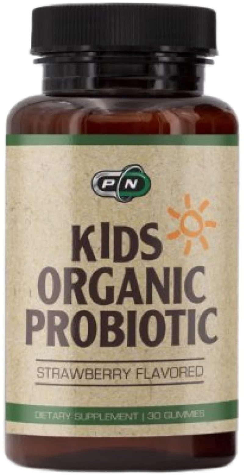 PURE Nutrition USA Kids Organic Probiotic | Strawberry [30 Μασώμενα δισκία]