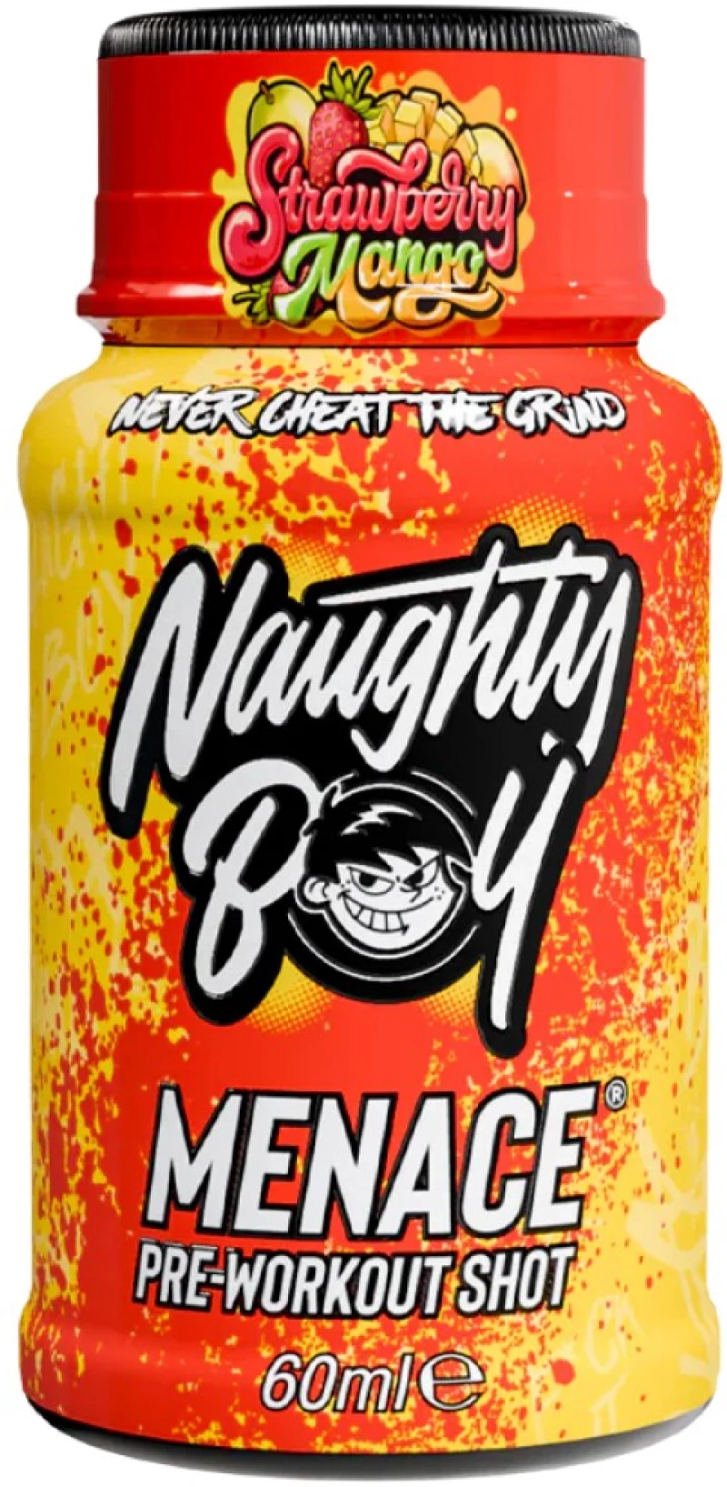 Naughty Boy Menace Pre-Workout Shot [60 ml] Φράουλα και μάνγκο