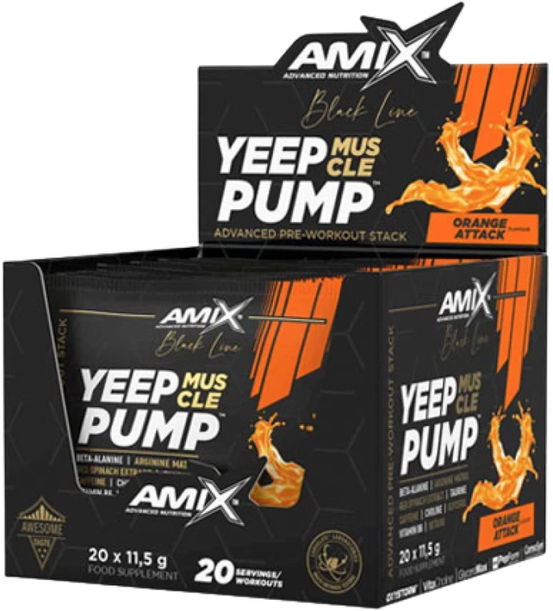 AMIX Nutrition Black Line Yeep Pump / Sachet Box [20 x 11.5 Γραμμάρια] Λάιμ