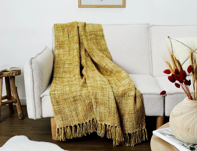 ΚΟΥΒΈΡΤΕΣ & ΡΙΧΤΆΡΙΑ CHUNKY KNITTED PLAID 125X150CM A2 TX0077