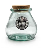 ΔΟΧΕΊΑ ΤΡΟΦΊΜΩΝ ΔΟΧΕΙΟ GLASS DROPS SAC ME ΠΩΜΑ ΦΕΛΛΟΥ 800CC 12CM