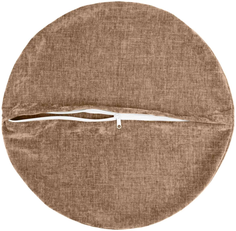 vidaXL Κάλυμμα Μαξιλαριού 6 τμχ. HEERLEN Καφέ Ø 30 cm Ύφασμα Chenille