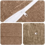 vidaXL Κάλυμμα Μαξιλαριού 6 τμχ. HEERLEN Καφέ Ø 30 cm Ύφασμα Chenille