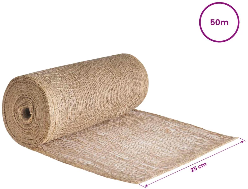 vidaXL Ρολό από Τζute Φυσικό 25 x 5000 εκ
