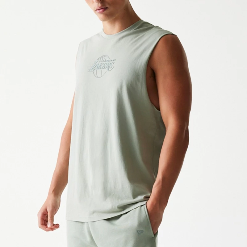 NEW ERA NBA CORE PLUS HD SLVLSS TEE LOSLAK EVG 60771529 NEW ERA ΠΡΑΣΙΝΟ
