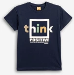 Funky Μπλούζα Think Positive, Μπλέ