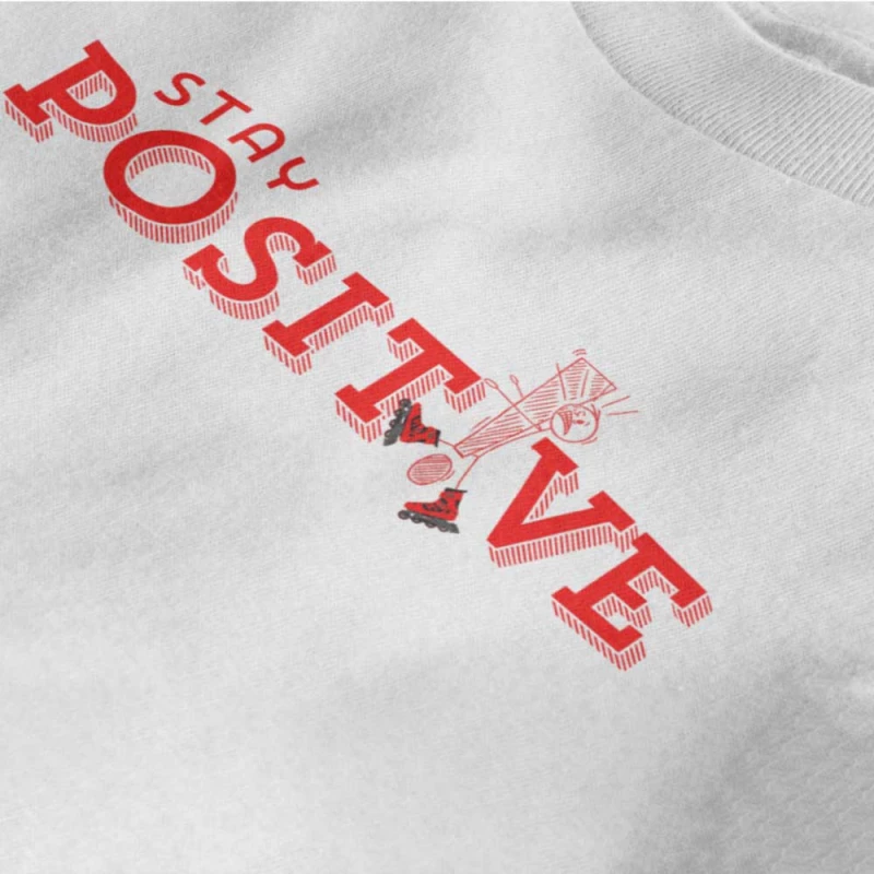 T-shirt Stay Positive White