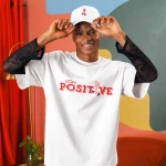 T-shirt Stay Positive White