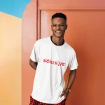 T-shirt Stay Positive White