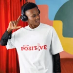 T-shirt Stay Positive White