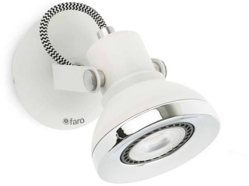 Φωτιστικό Τοίχου - Απλίκα Led Ring-1 40550 White Faro Μέταλλο