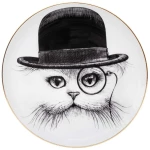 Πιάτο Cat In Hat 13001-CH Φ16cm Bone White-Black Rory Dobner Bone China