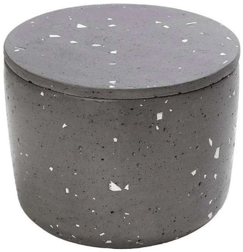 Δοχείο Με Καπάκι TZB111 10x10x9cm Dark Grey Espiel Τσιμέντο