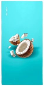 Πετσέτα Θαλάσσης Fruits No.1 Coconut Ciel Feel & Touch Θαλάσσης 80x160cm Polyester-Polyamide