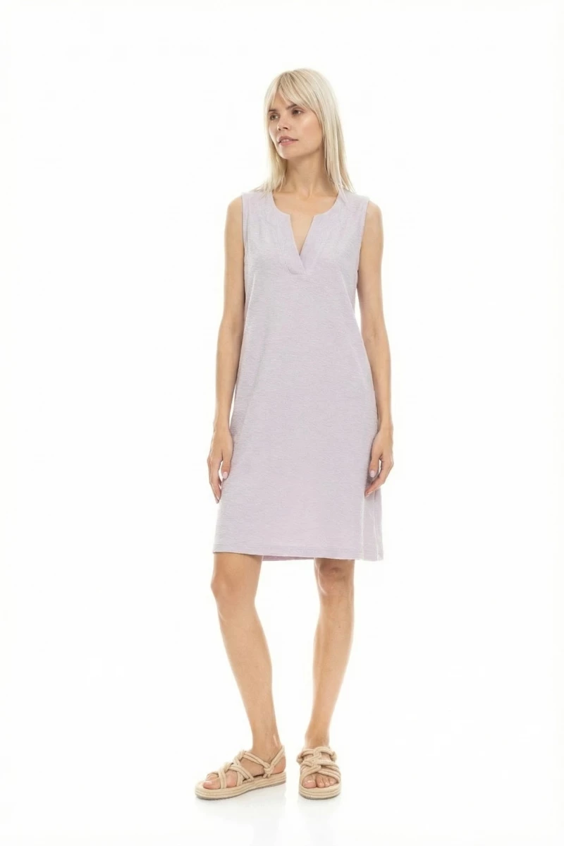 Γυναικείο Beachdress Pink Label -  Φόρεμα - Violete - Regular Fit - Cotton - TERRY