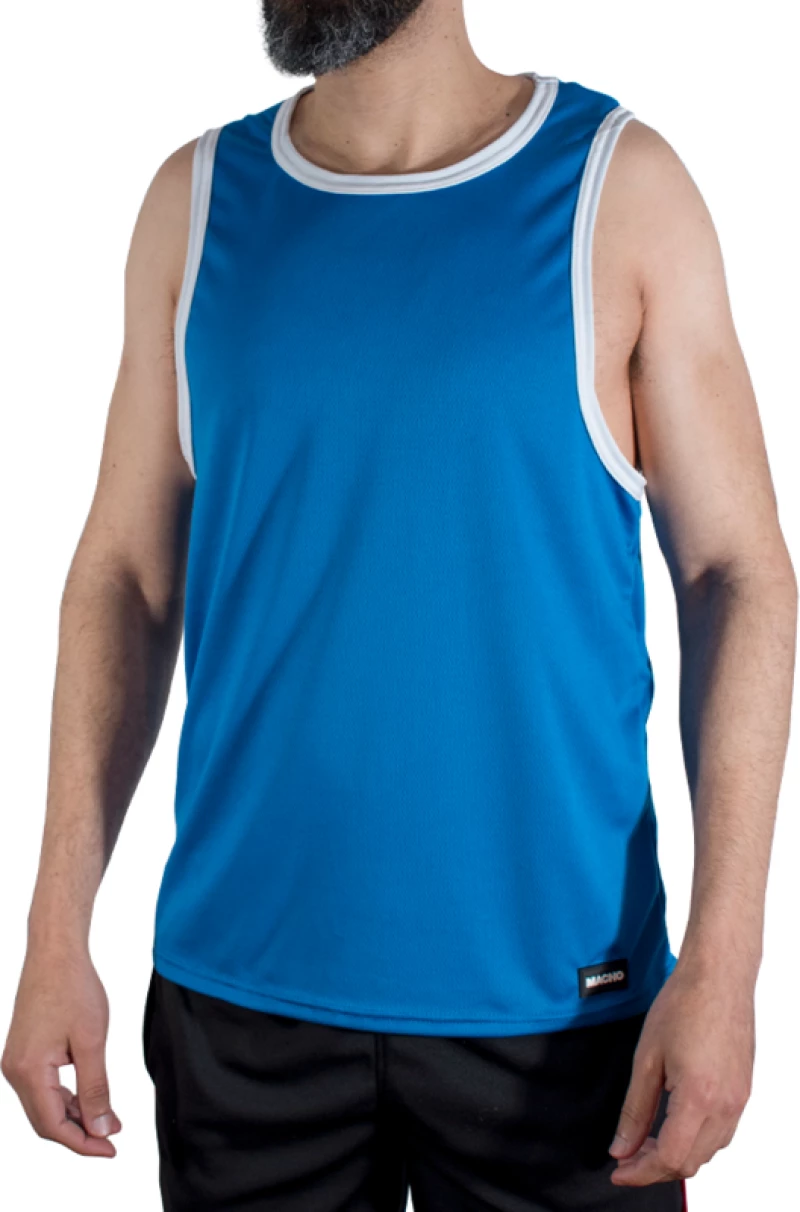MACHO - CMV002 BLUE GYM T-SHIRT