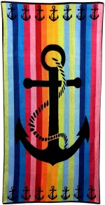 Πετσέτα Θαλάσσης ΚΟΜΒΟΣ Βελουτέ Zakar Design 7 Cotton 100% 85x160