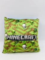 Βελούδινο Μαξιλάρι Mojang Minecraft 606 38X38 Light Green-Sky Blue 100%  Velboa