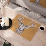 Σουπλά Reindeer 08 Mustard Teoran 37x48cm Βαμβάκι-Πολυέστερ