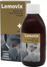 Σιρόπι Για Τον Ερεθισμένο Λαιμό Και Το Βήχα Lemovix Με Βιταμίνη C 200ml