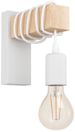 Φωτιστικό Τοίχου Townshend 43706 Ε27 6,5x18,5x21,5cm White-Natural Eglo