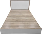 Κρεβάτι με στρώμα Athos Utopia pakoworld sonoma και λευκό 160x200εκ
