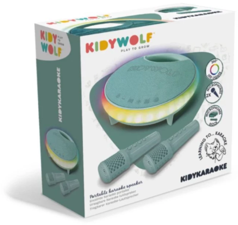Kidywolf Σετ karaoke με ηχείο και 2 μικρόφωνα Επαναφορτιζόμενο KDW-181788