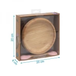 Kiokids Σετ Φαγητού Bamboo Ροζ 3486