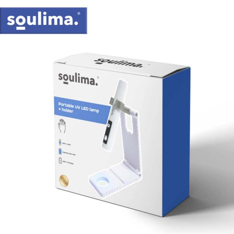 Soulima Λάμπα UV LED νυχιών MINI 3W με βάση, LCD, USB-C 27771