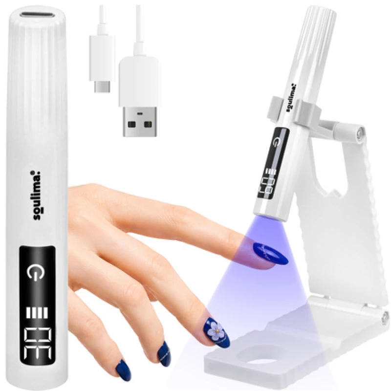 Soulima Λάμπα UV LED νυχιών MINI 3W με βάση, LCD, USB-C 27771