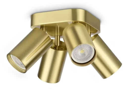 Φωτιστικό Οροφής - Spot Dynamite Round 371306 GU10 4x28W 13,5x14,1cm Brass Ideal Lux