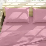 Σεντόνι Basic Με Λάστιχο Pink Viopros Υπέρδιπλo 160x225cm Βαμβάκι-Πολυέστερ