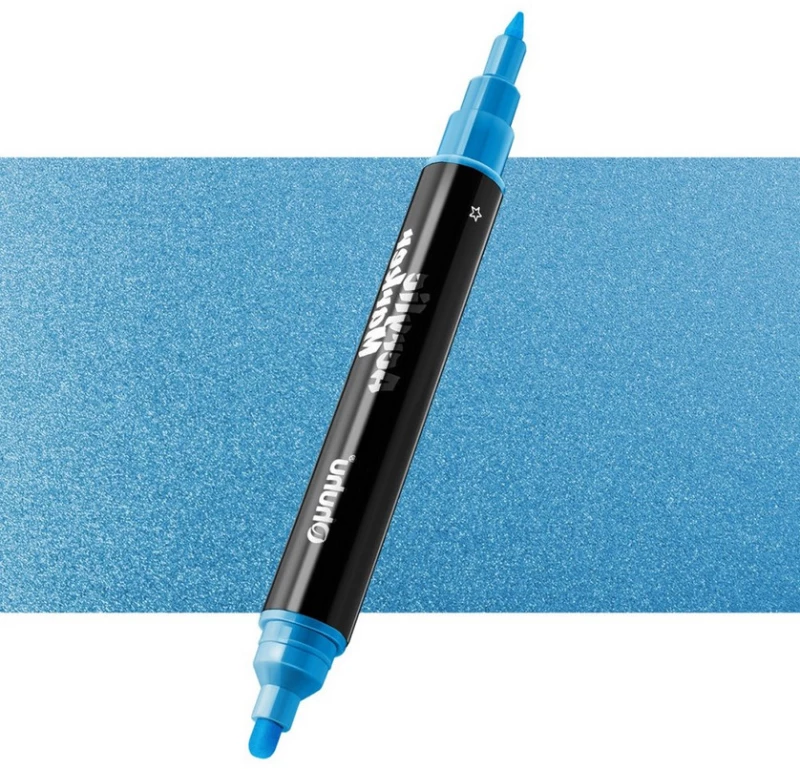 Ακρυλικός Μαρκαδόρος Ohuhu με Διπλή Μύτη - M704 - Metallic Blue