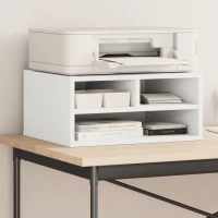 vidaXL Βάση Εκτυπωτή Λευκή 49 x 40 x 22,5 εκ. από Επεξεργασμένο Ξύλο