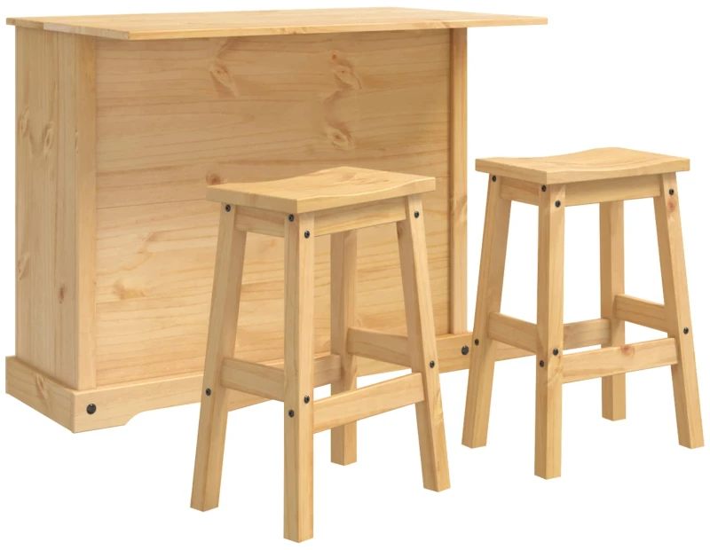 vidaXL Αποθηκευτικός Χώρος Κουζίνας 2 pcs Κερί Μέλι Μασίφ Πεύκο