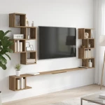vidaXL Ράφι Τηλεόρασης Τοίχου Artisan Δρυς 200 x 15 x 94 εκ