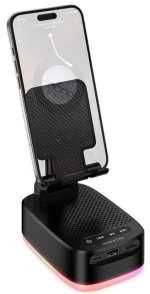 Borofone BR200 Βάση Κινητού 3 σε 1 με Bluetooth Ηχείο και Power Bank Μαύρο