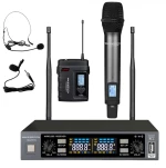 ZZiPP TXZZ414 - Διπλό ασύρματο σετ μικροφώνου UHF με πομπό χειρός και bodypack