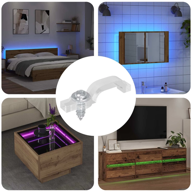 Κλιπ LED Ταινίας 12 pcs Διαφανές 2 x 1 x 0.5 εκ |864927