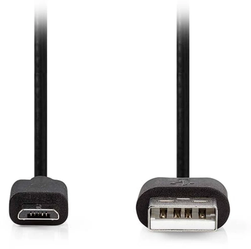Nedis 233-2616 USB 2.0 Cable USB-A male - micro USB-B male Μαύρο 1m CCGL60500BK10