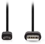Nedis 233-2616 USB 2.0 Cable USB-A male - micro USB-B male Μαύρο 1m CCGL60500BK10
