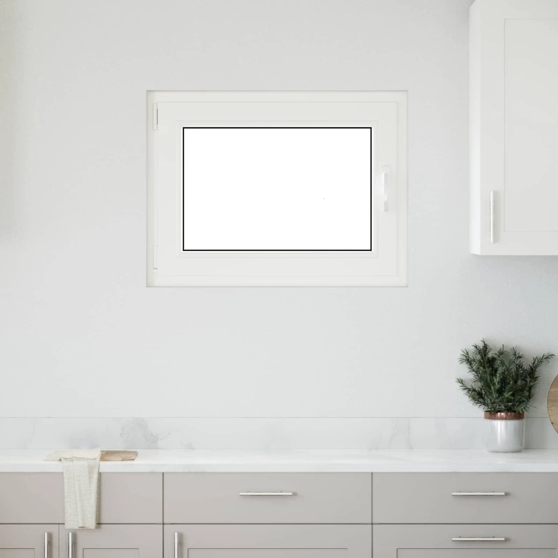 Παράθυρο Κάτω Στρώματος RISOR Λευκός 80 x 60 cm PVC και Γυαλί |42047199