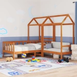 Σετ Κρεβατιού Ημέρας Κερωμένο Καφέ 90 x 200 cm Στερεό πεύκο |3422706