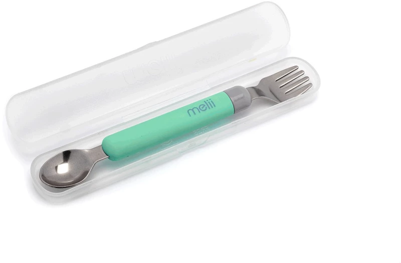 Melii – Spork On the Go (σε θήκη) – Mint/Grey